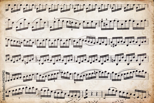 Photo: Old musical score Old musical score