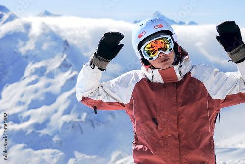 Photo: Portrait of a snowboarder Portrait of a snowboarder