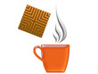 biscotto e tazza di caffè o the biscotto e tazza di caffè o the