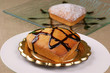 Cake with chocolate topping