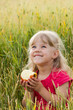 Girl with apple