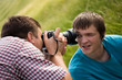 Photographer and model
