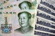 Photo: Chinese and American Money Chinese and American Money