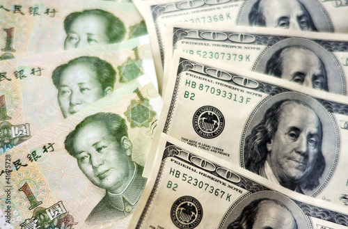 Photo: Chinese and American Money Chinese and American Money