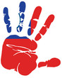 taiwan flag handprint taiwan flag handprint