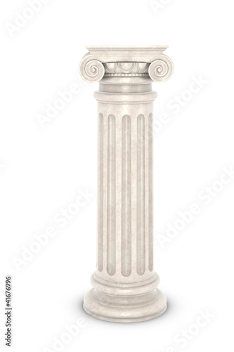 Illustration: Marble column isolated on white background Marble column isolated on white background