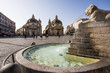 Piazza del Popolo with twin churches in Rome Piazza del Popolo with twin churches in Rome