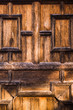 Old wooden door detail in brown color Old wooden door detail in brown color