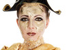 Gold face make-up