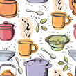 Kitchen seamless pattern