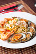 fettuccine with Shrimp and mussel fettuccine with Shrimp and mussel