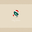 Flying Bird Holding Christmas Ball Dots
