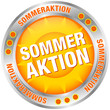 Button Sonne "Sommeraktion" silber/orange