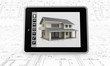 Illustration: real estate and computer real estate and computer