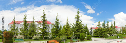 Photo: panorama of nature and holiday home in Georgia panorama of nature and holiday home in Georgia