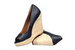 A pair of women's buskin shoes with clipping path A pair of women's buskin shoes with clipping path