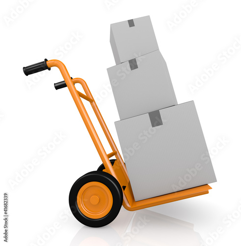 Иллюстрация: handtruck or trolley handtruck or trolley