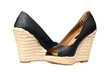A pair of women's buskin shoes with clipping path A pair of women's buskin shoes with clipping path