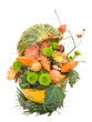 Modern autumal flower arrangement on white Modern autumal flower arrangement on white
