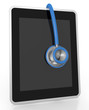tablet pc and stethoscope