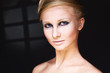 Beautiful face of a glamour woman with brightly makeup Beautiful face of a glamour woman with brightly makeup
