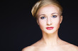 Beautiful face of a glamour woman with brightly makeup Beautiful face of a glamour woman with brightly makeup