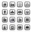 power, energy and electricity icons - vector icon set power, energy and electricity icons - vector icon set