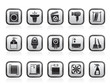 Bathroom and toilet objects and icons - vector icon set