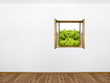 canvas print picture - Geöffnetes Fenster