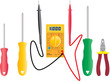 An Elecrical Multimeter and Electricians Tools