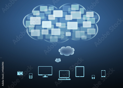 Illustration: Cloud interaction mobile Cloud interaction mobile