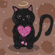 kittens with red heart