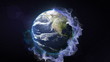 Earth in Particle with Alpha Channel - HD1080