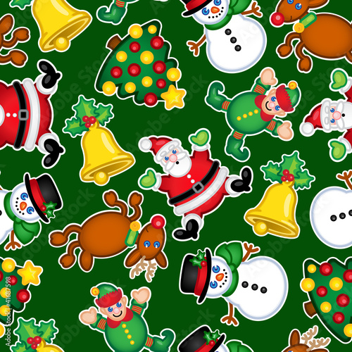 Vettoriale: Christmas Seamless Pattern Christmas Seamless Pattern