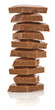 Stack of milk chocolate. Stack of milk chocolate.