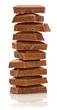 Stack of milk chocolate. Stack of milk chocolate.