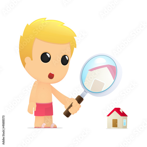 Vektor: funny cartoon tourist funny cartoon tourist