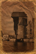 Medieval port crane in Gdansk, Poland.
