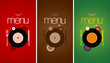 Music Cafe Menu Cards Design template
