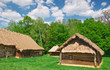 ukrainian old log hut