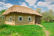 ukrainian old log hut