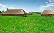 ukrainian old log hut