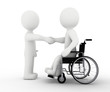 handicap et poignee de main