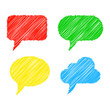 Colorful stylized speech bubbles. Vector illustration