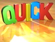 Word Quick on yellow background Word Quick on yellow background