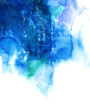 Blue watercolor abstract hand painted background