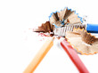 Pencils and sharpener