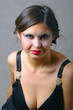 woman in black dress