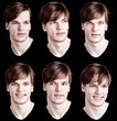 Diverse Gesichtsausdrücke eines jungen Mannes