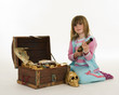 child guarding treasure